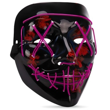 СВЕТОДИОДНАЯ МАСКА СВЕТЯЩАЯСЯ СВЕТОДИОДНАЯ ЧИСТКА ВЕЧЕРИНКИ НА ХЭЛЛОУИН