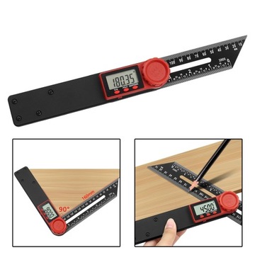 Цифровой транспортир 180 мм/6 дюймов, светодиодный цифровой транспортир 0 градусов