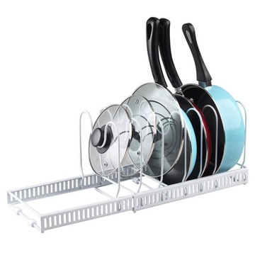 Держатель крышки от кастрюли, белый, выдвижной.