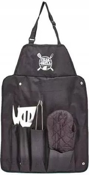 FARTUCH DO GRILLOWANIA Z AKCESORIAMI 5ele
