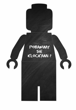 Samoprzylepna naklejka tablicowa Lego Ludzik XL