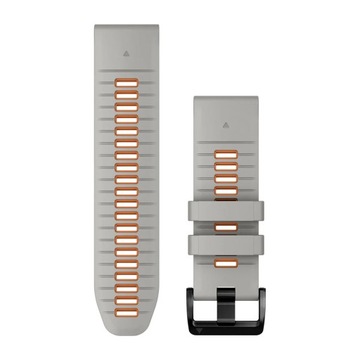 Silikonowy pasek Garmin QuickFit 26 mm - mglisty szary/pomarańczowy