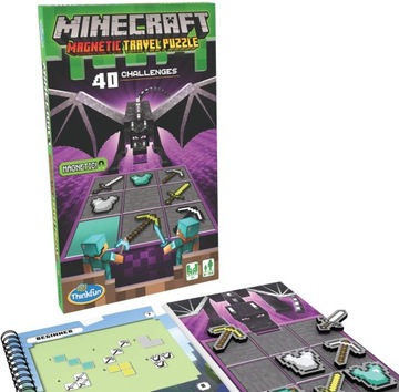 Minecraft Magnetic Travel Puzzle puzzle magnetyczne 40 logicznych wyzwań