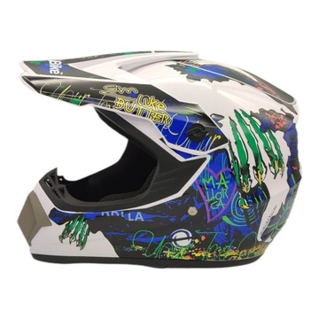 ШЛЕМ CROSS ДЛЯ МОТОЦИКЛА CROSS ENDURO ATV QUADA ЛЕГКИЙ + ОЧКИ В ПОДАРОК