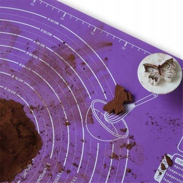 Большой силиконовый кухонный коврик с мерками