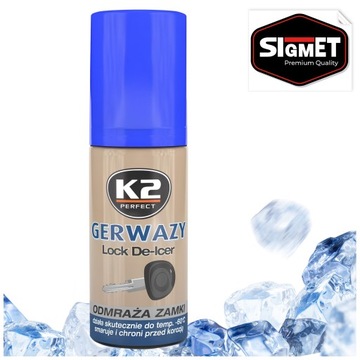 ODMRAŻACZ DO ZAMKÓW MOCNY ZIMOWY PŁYN DO ODMRAŻANIA K2 50 ml