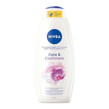 NIVEA CARE&CASHMERE 2w1 Żel pod prysznic - Płyn do kąpieli damski 750ml