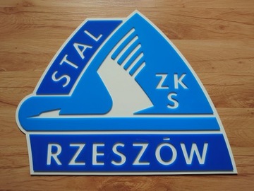 Stal Rzeszów herb na ścianę prezent szyld dla fana klubu dla chłopaka męża