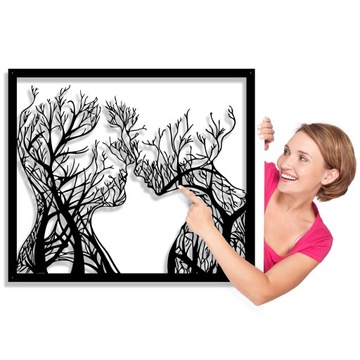 OBRAZ DRZEWO POSTACIE AŻUROWY DEKORACJA ŚCIENNA 3D