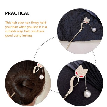 Заколка для волос тиара с лисьим жемчугом, женская, толстая