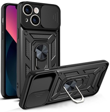 ETUI PANCERNE SLIDE DO IPHONE 13 / IPHONE 14 Hybrid Armor Camshield + SZKŁO