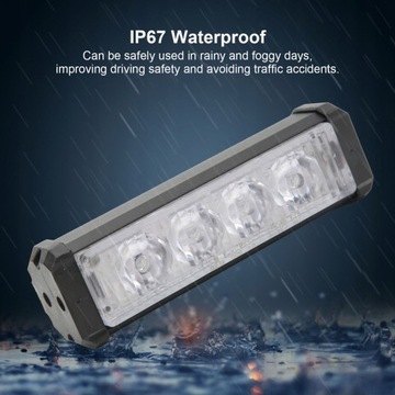 8 awaryjne światło stroboskopowe LED 12V 24V IP67