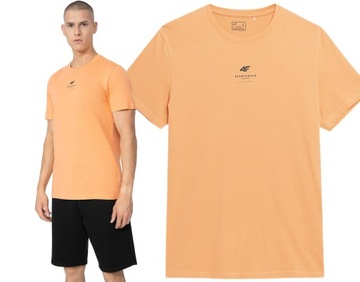 MĘSKI T-SHIRT 4F KOSZULKA bawełniana TTSHM363 M