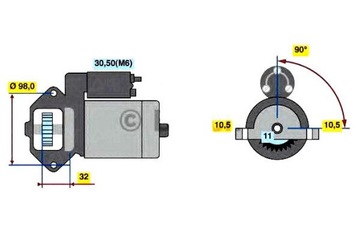 BOSCH STARTÉR 1251700 1366986 4587107 463