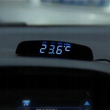 12 В 3 в 1 Цифровой светодиодный автомобильный термометр с часами