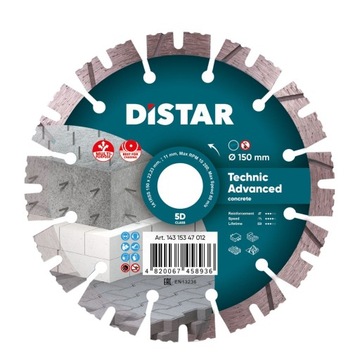 TARCZA DIAMENTOWA DISTAR Technic Advanced 150x2,3/
