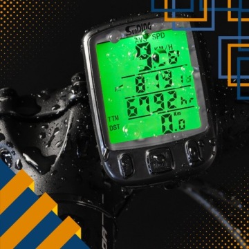 Водонепроницаемый счетчик велосипедов, спидометр с подсветкой, 25 функций ЖК-дисплея.