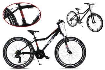 ROWER MTB JR 24 KANDS DRAGON czarno-czerwony 2024