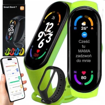ZEGAREK DZIECIĘCY SMARTWATCH SMARTBAND M7 OPASKA PULSOMETR PL
