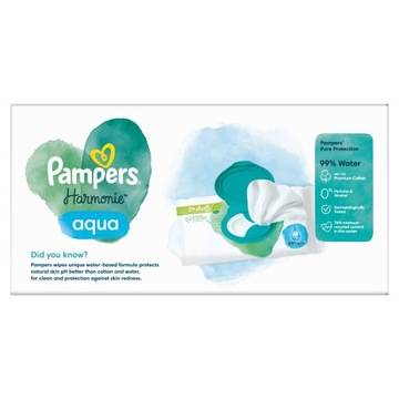 Влажные салфетки Pampers Harmonie Aqua 9 х 48 шт.