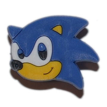 Bajki, gry - Przypinka do butów - Jeż Sonic 798