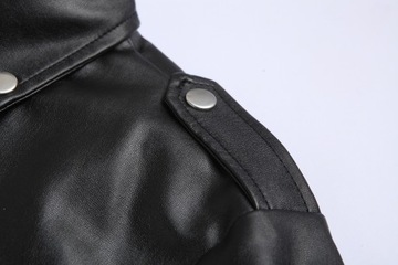 2023 Mens Fashion Leather Jacket Slim Fit Stand Co