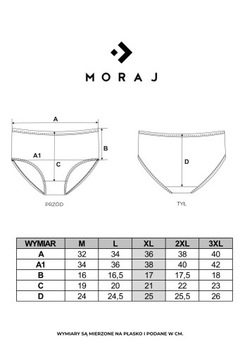 MAJTKI DAMSKIE Figi z wysokim stanem Bawełna Moraj rozmiar XL - 3 PAK