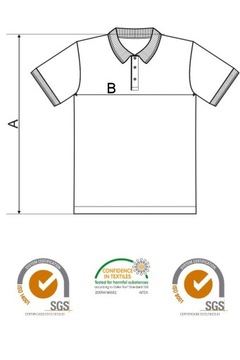 KOSZULKA POLO męska JHK PORA-210 CONTRAST czarny-biały BK-WH r. XL