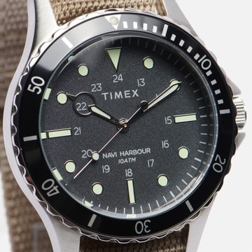 Timex Męski zegarek analogowy kwarcowy z paskiem
