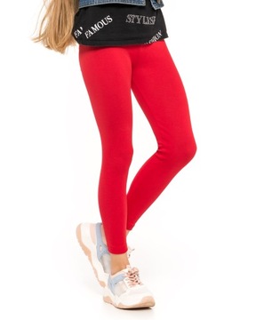 УТЕПЛЕННЫЕ ЛЕГИНГИ ДЛЯ ДЕВОЧЕК, КРАСНЫЕ 122