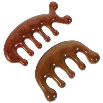 Массаж шеи массажной расческой с кровообращением 2