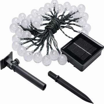 СОЛНЕЧНЫЕ САДОВЫЕ ЛАМПЫ 40 СВЕТОДИОДНЫХ ТЕПЛЫХ ДЕКОРАТИВНЫХ ГИРЛЯНД УКРАШЕНИЙ