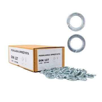 PODKŁADKI SPRĘŻYNOWE M10 DIN 127 1Kg. Ocynk