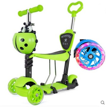 ТРЕХКОЛЕСНЫЙ БАЛАНСИРОВАННЫЙ СКУТЕР LED 5IN1 BIEDRONKA СВЕТЯЩИЕСЯ РУЧКИ КОЛЕС