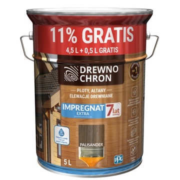 Drewnochron Impregnat Extra palisander 4,5l +11%