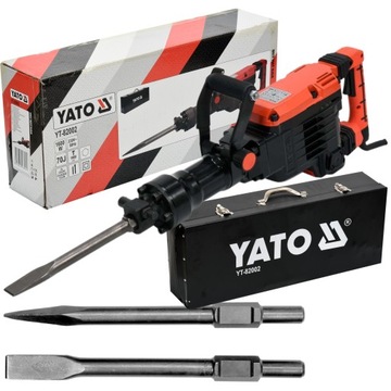 МОЛОТОК ДЛЯ РАЗРУШЕНИЯ YATO 70J С МАСЛЯНЫМ ОХЛАЖДЕНИЕМ YT-82002 HEX 1600W БЕТОН, АРМИРОВАННЫЙ БЕТОН