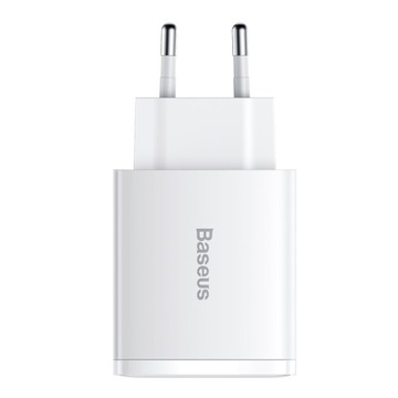 SZYBKA ŁADOWARKA UNIWERSALNA 2x USB/USB-C MOCNA 30W ZASILACZ 3A BASEUS
