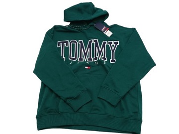 Tommy Jeans TJM SKATER TOMMY HOODIE, bluza męska, zielona, r.S