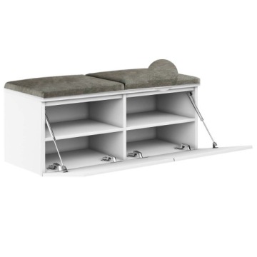 СИДЕНЬЕ С МЯГКОЙ ОБИВКОЙ ПОЛКА ДЛЯ ОБУВИ MEGAN SYSTEM