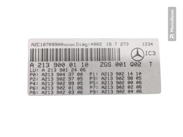 MERCEDES E W213 PŘÍSTROJOVÁ DESKA BUDÍKY ORIGINÁLNÍ 2139000110