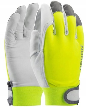 Rękawice Robocze Skórzane HOBBY REFLEX ARD Odblaskowe Hi-Vis EN388 8