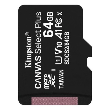Карта памяти Kingston Canvas Select Plus SDCS2/64GBSP (64 ГБ; класс 10,