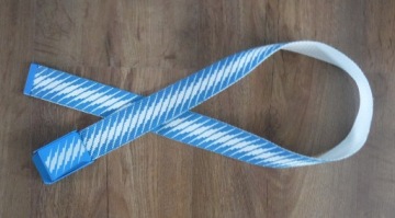 Pasek do spodni biało niebieski nr.2