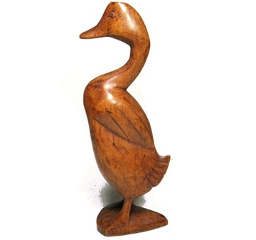 Rzeźba KACZKA z Drewna Egzotycznego 13cm Orient
