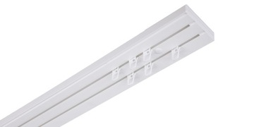 Карниз для штор с 2 направляющими 440 Потолочный рельс из ПВХ II