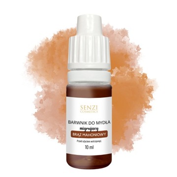 Barwnik Migrujący W Płynie Do Mydła Pigment Kosmetyczny BRĄZ MAHONIOWY 10ml