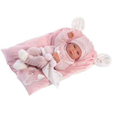 Lalka 73860 bobas Nica na różowym kocyku 38cm Llorens 324028
