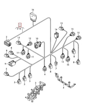 SVAZEK INSTALACE MOTORU VW TOURAN 1T3 FACELIFT 1.4 TSI 03C972619CN