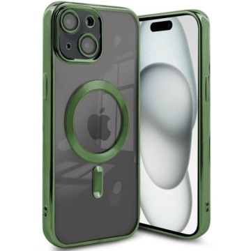 КЕЙС МАГНИТНЫЙ БЛЕСК + СТЕКЛО 9Н для IPHONE 15