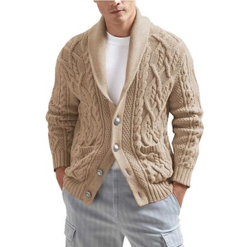 New Men's Cardigan Sweater Autumn Winter Knitted C